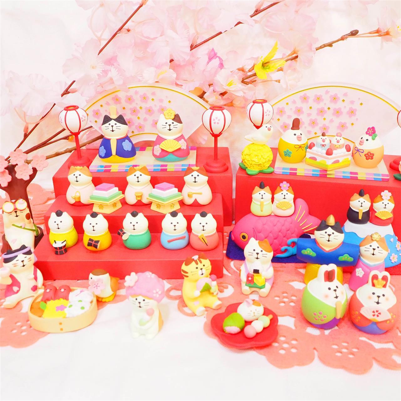 concombreさんの雛人形、お花見届きました。